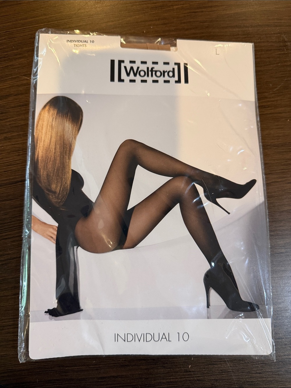 Wolford size L Sheer Individual 10 Tights in Sand
